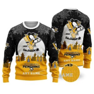 NHL Pittsburgh Penguins Personalized Name Ugly Christmas Sweater