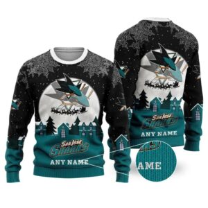 NHL San Jose Sharks Personalized Name Ugly Christmas Sweater