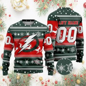 NHL Tampa Bay Lightning Personalized Name & Number Ugly Christmas Sweater