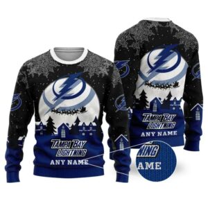 NHL Tampa Bay Lightning Personalized Name Ugly Christmas Sweater