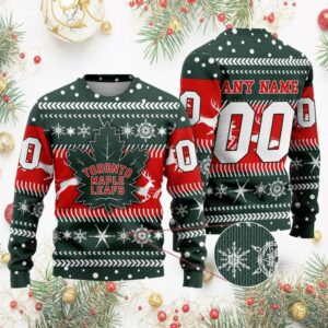 NHL Toronto Maple Leafs Personalized Name & Number Ugly Christmas Sweater