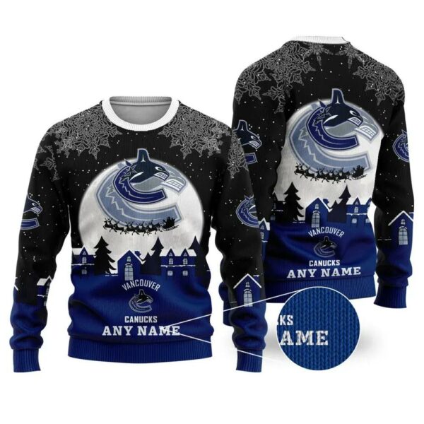 NHL Vancouver Canucks Personalized Name Ugly Christmas Sweater