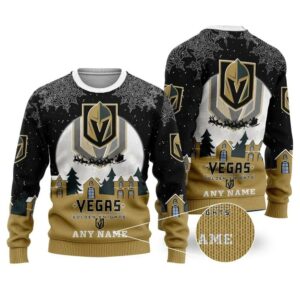 NHL Vegas Golden Knights Personalized Name Ugly Christmas Sweater