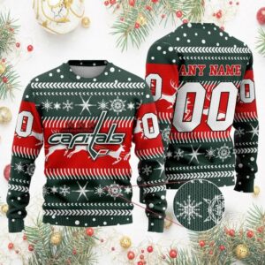 NHL Washington Capitals Personalized Name & Number Ugly Christmas Sweater