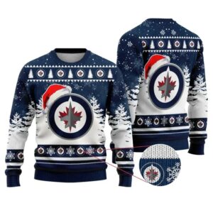 NHL Winnipeg Jets Santa Hat Ugly Christmas Sweater