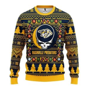 Nashville Predators Grateful Dead Ugly Christmas Sweater