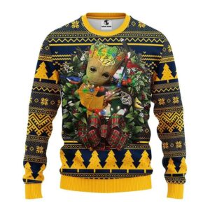 Nashville Predators Groot Hug Ugly Christmas Sweater