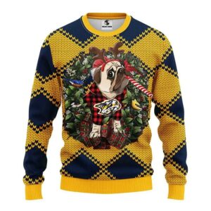 Nashville Predators Pub Dog Ugly Christmas Sweater