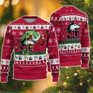 Ncaa Northern Illinois Huskies Grinch Ugly Christmas Sweater