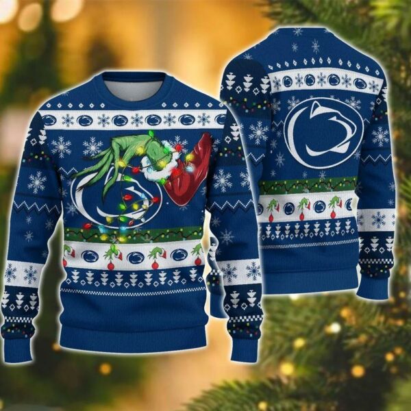 Ncaa Penn State Nittany Lions Grinch Ugly Christmas Sweater