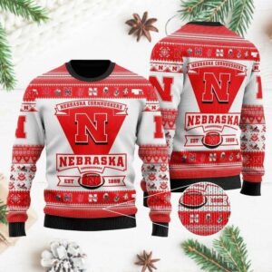 Nebraska Cornhuskers Football Team Custom Ugly Christmas Sweater