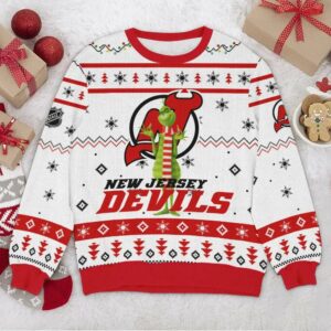 New Jersey Devils NHL Grinch Ugly Christmas Sweater