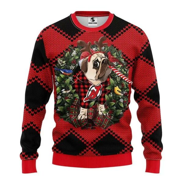 New Jersey Devils Pub Dog Ugly Christmas Sweater