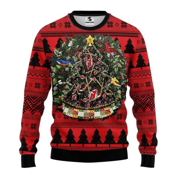 New Jersey Devils Tree Ball Ugly Christmas Sweater