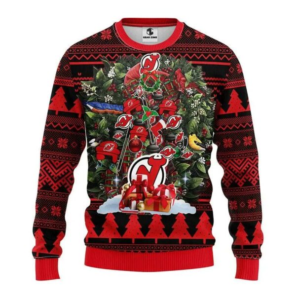 New Jersey Devils Tree Christmas Ugly Sweater