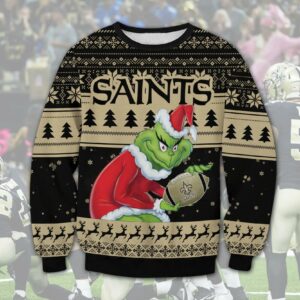 New Orleans Saints Grinch Stolen Christmas Ugly Sweater