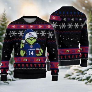 New York Giants Grinch Custom Ugly Chrismas Sweater