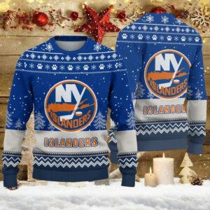 New York Islanders Big Logo Ugly Christmas Sweater