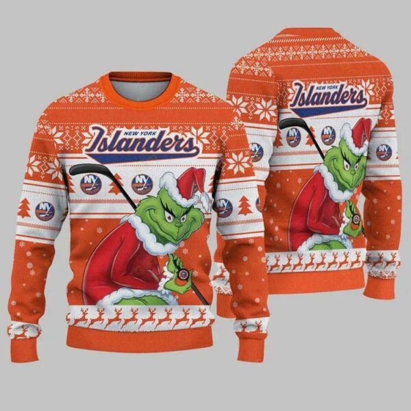 New York Islanders Grinch Stolen Ugly Christmas Sweater