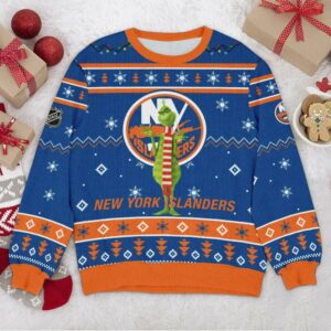 New York Islanders NHL Grinch Ugly Christmas Sweater