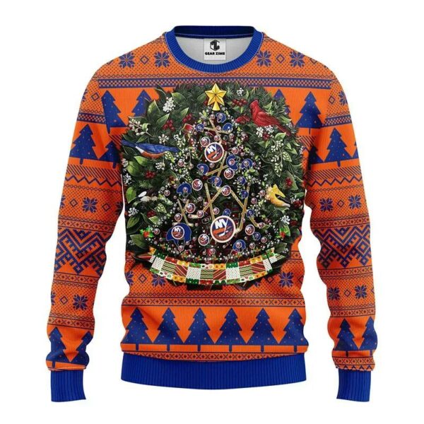 New York Islanders Tree Ball Ugly Christmas Sweater