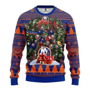 New York Islanders Tree Christmas Ugly Sweater