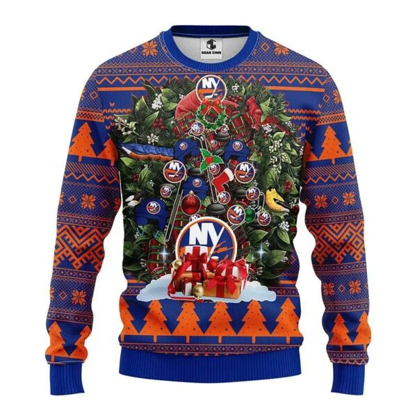 New York Islanders Tree Christmas Ugly Sweater