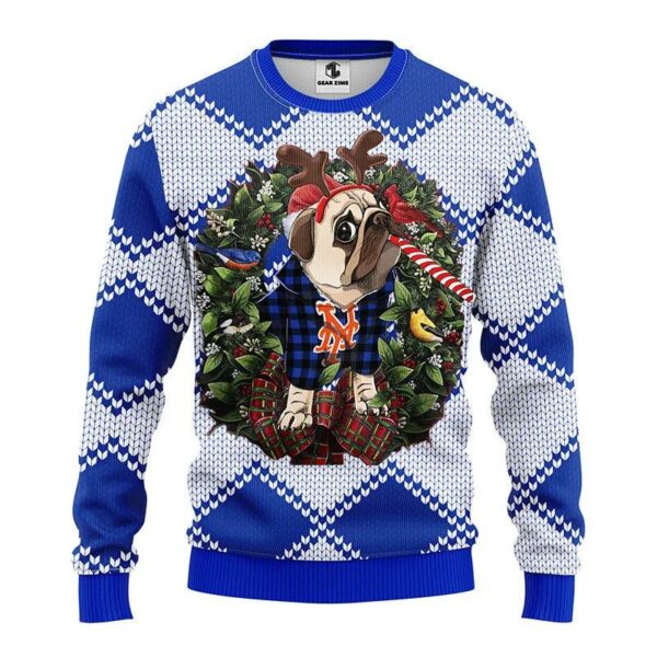 New York Mets Pub Dog Ugly Christmas Sweater