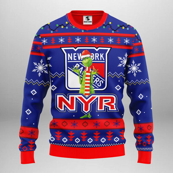 New York Rangers Funny Grinch Ugly Christmas Sweater 1.jpeg