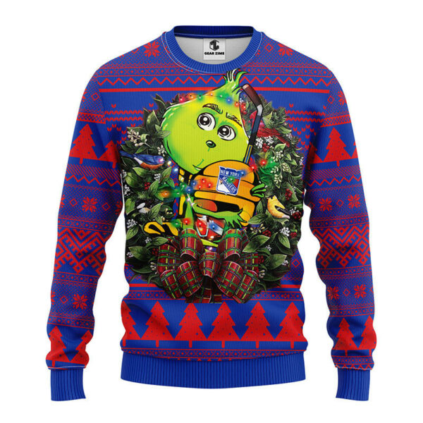 New York Rangers Grinch Hug Ugly Christmas Sweater 1.jpeg