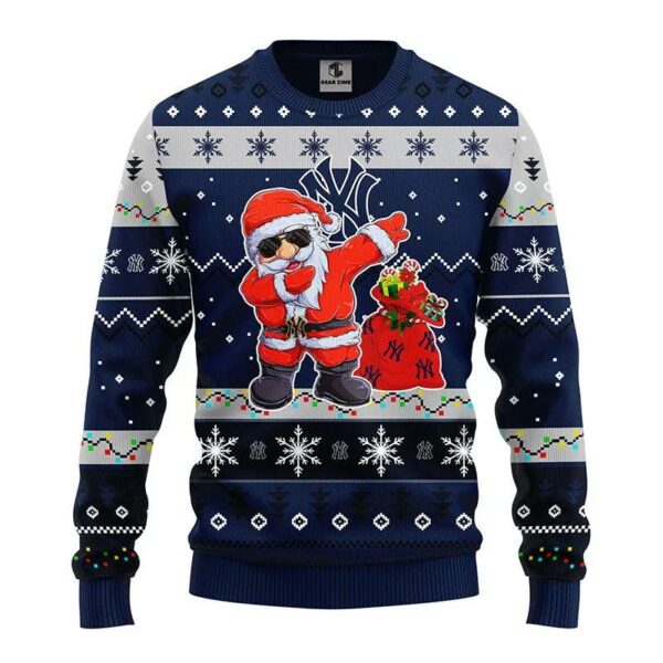 New York Yankees Dabbing Santa Claus Ugly Christmas Sweater