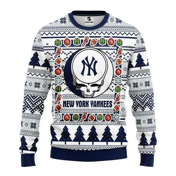 New York Yankees Grateful Dead Ugly Christmas Sweater