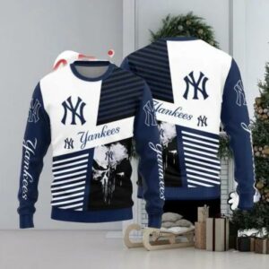 New York Yankees Skull Ugly Christmas Sweater