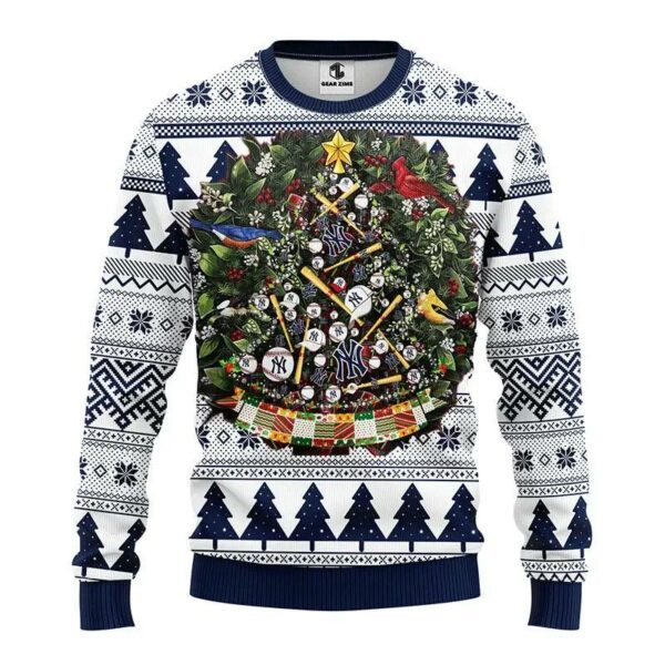 New York Yankees Tree Ball Ugly Christmas Sweater