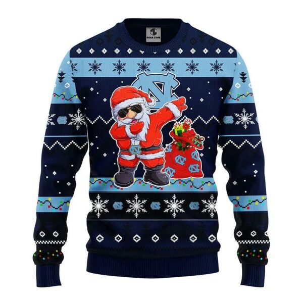 North Carolina Tar Heels Dabbing Santa Claus Ugly Christmas Sweater