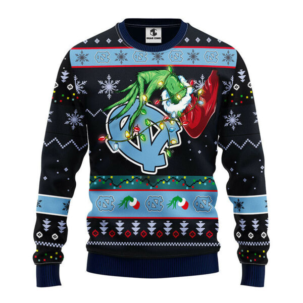 North Carolina Tar Heels Grinch Ugly Christmas Sweater 1.jpeg