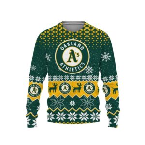 Oakland Athletics Big Logo Ugly Christmas Sweater