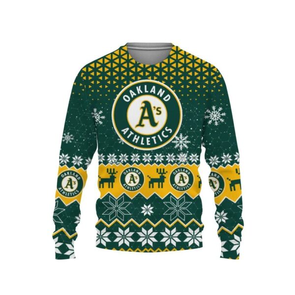 Oakland Athletics Big Logo Ugly Christmas Sweater