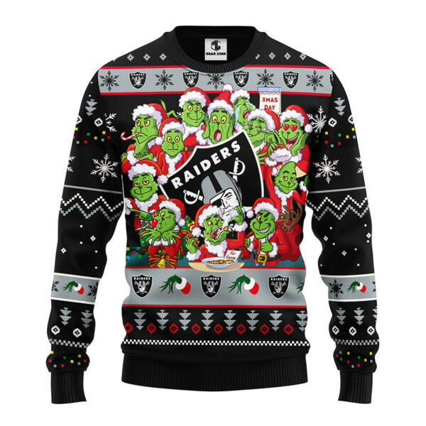 Oakland Raiders 12 Grinch Xmas Day Ugly Christmas Sweater 1.jpeg