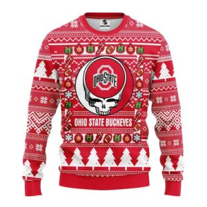 Ohio State Buckeyes Grateful Dead Ugly Christmas Sweater