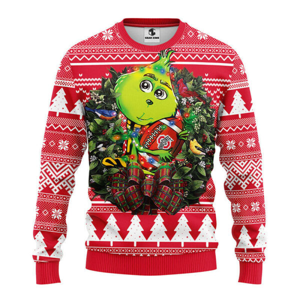 Ohio State Buckeyes Grinch Hug Ugly Christmas Sweater 1.jpeg