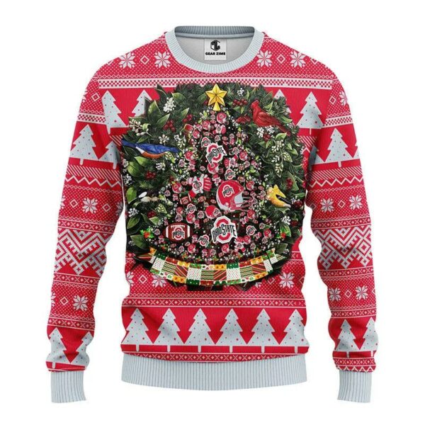 Ohio State Buckeyes Tree Ugly Christmas Sweater