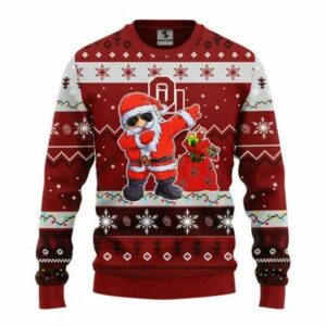 Oklahoma Sooners Dabbing Santa Claus Ugly Christmas Sweater