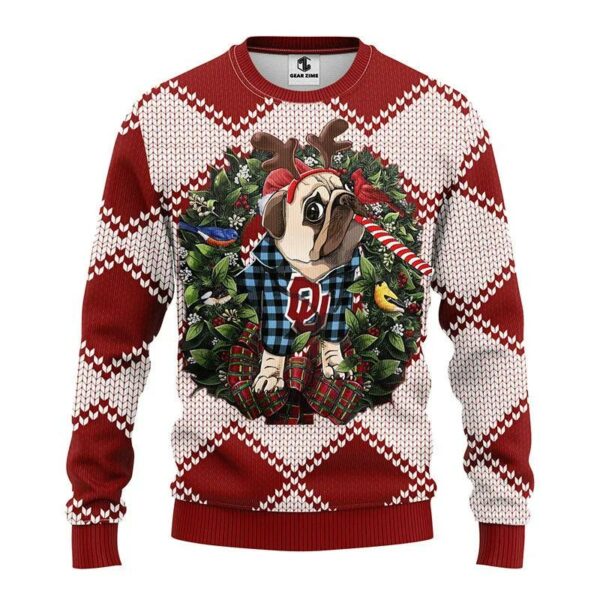 Oklahoma Sooners Pub Dog Ugly Christmas Sweater