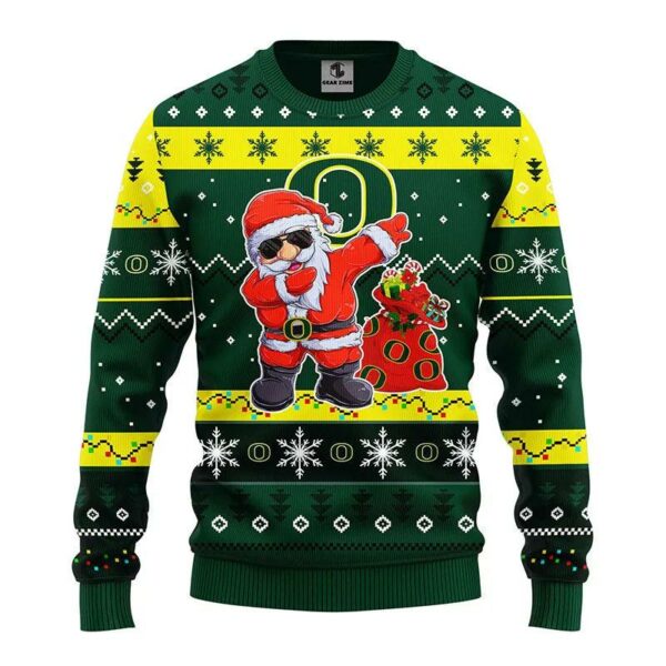 Oregon Ducks Dabbing Santa Claus Ugly Christmas Sweater