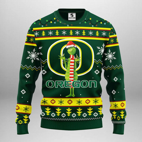 Oregon Ducks Funny Grinch Ugly Christmas Sweater 1.jpeg