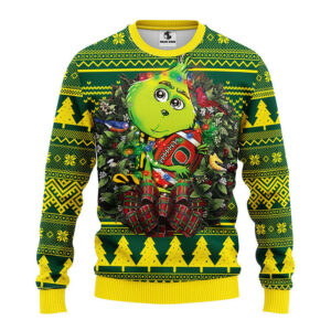 Oregon Ducks Grinch Hug Ugly Christmas Sweater 1.jpeg