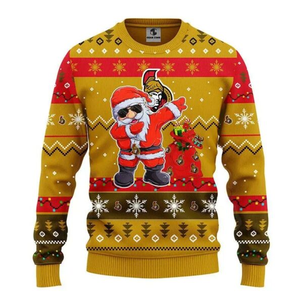 Ottawa Senators Dabbing Santa Claus Ugly Christmas Sweater