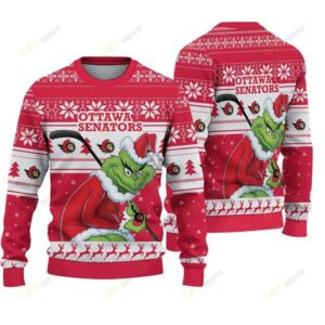 Ottawa Senators Grinch Stolen Ugly Christmas Sweater