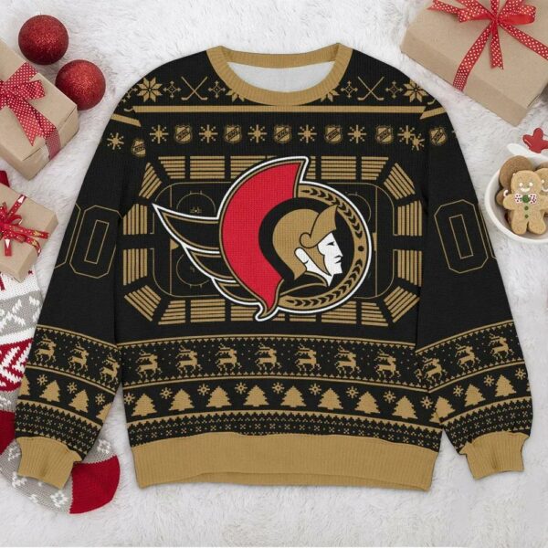 Ottawa Senators NHL Custom Ugly Christmas Sweater